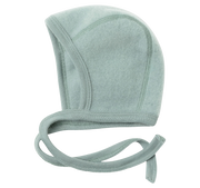 Engel Natur - 100% wol-fleece strikmutsje - Bergblauw