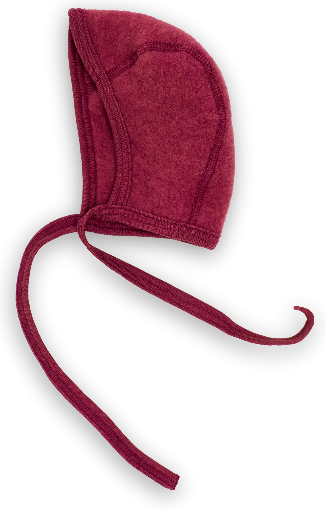 Engel Natur - 100% wol-fleece strikmutsje - Jasper rood