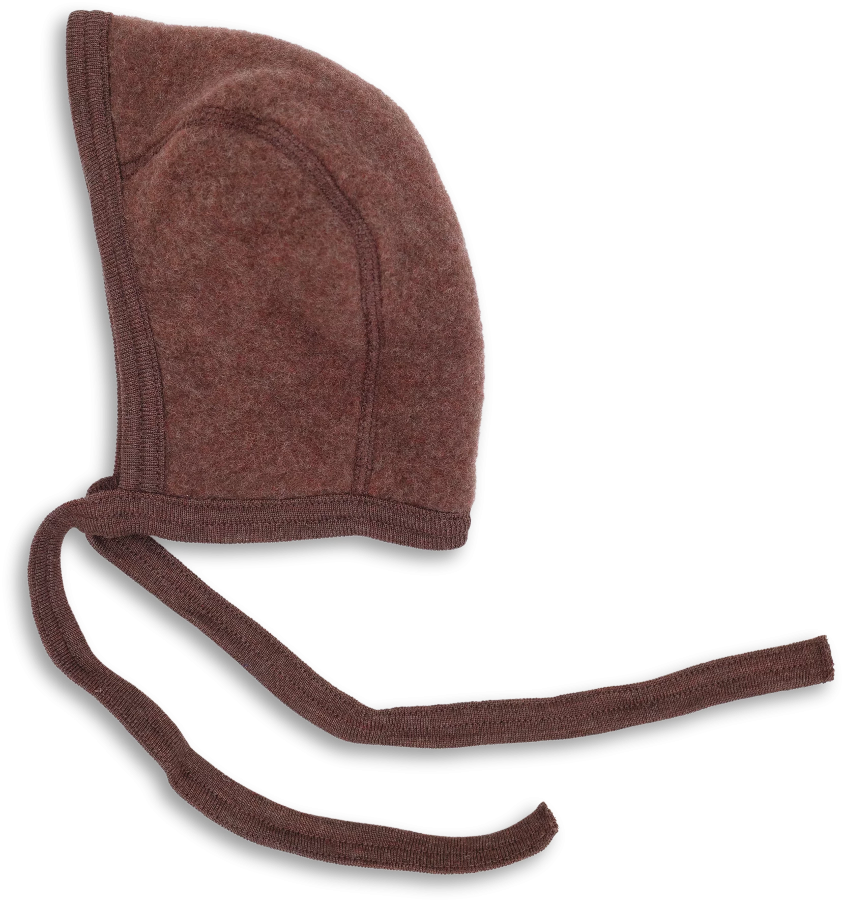 Engel Natur - 100% wol-fleece strikmutsje - Kaneel