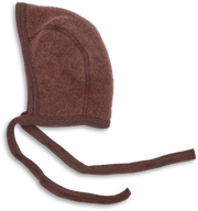 Engel Natur - 100% wol-fleece strikmutsje - Kaneel