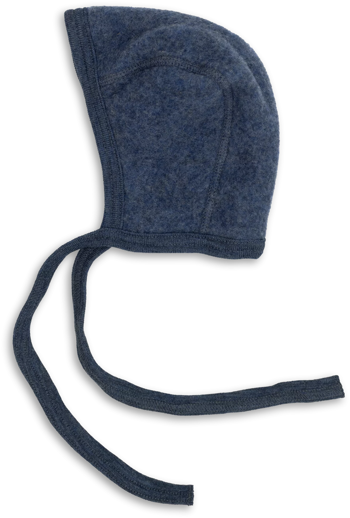 Engel Natur - 100% wol-fleece strikmutsje - Blauw