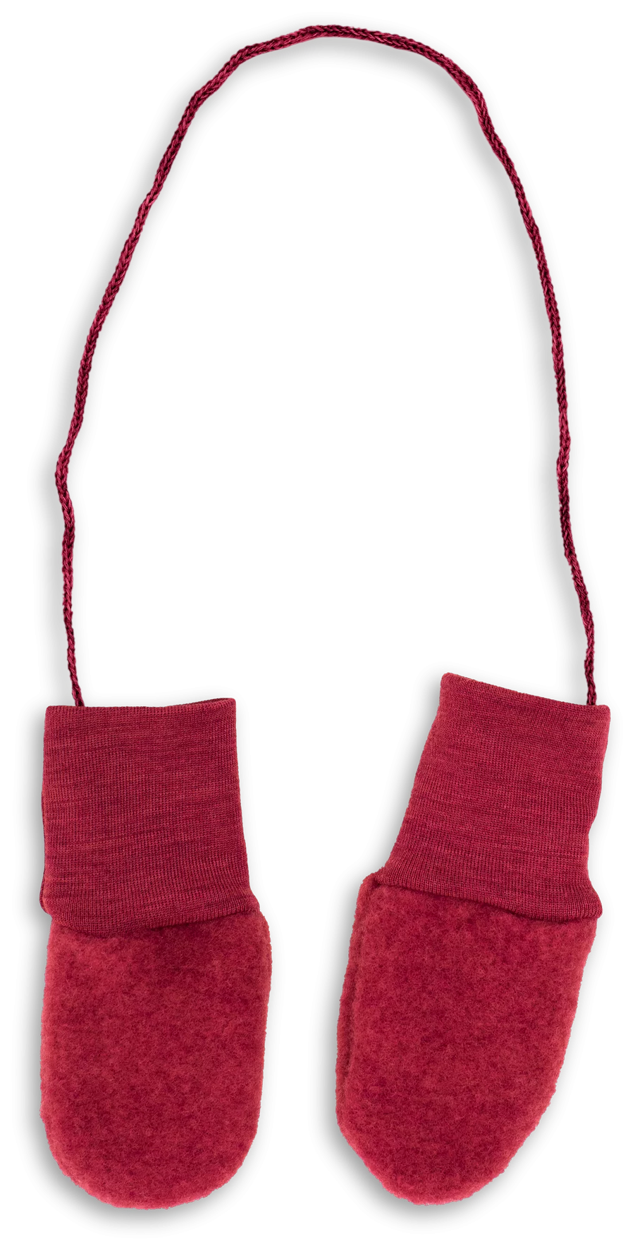 Engel Natur - wantjes 100% wol fleece - Jasper rood