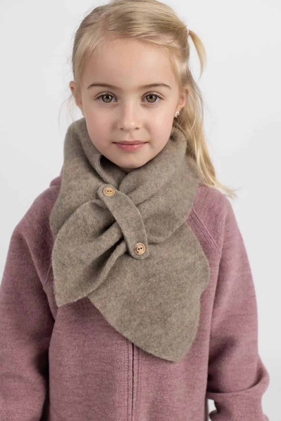 Engel Natur - sjaal 100% wol fleece - walnoot