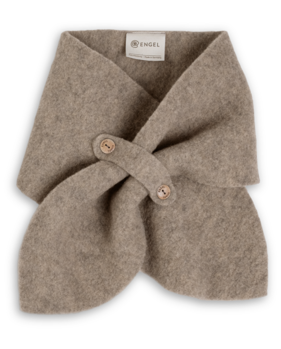 Engel Natur - sjaal 100% wol fleece - walnoot