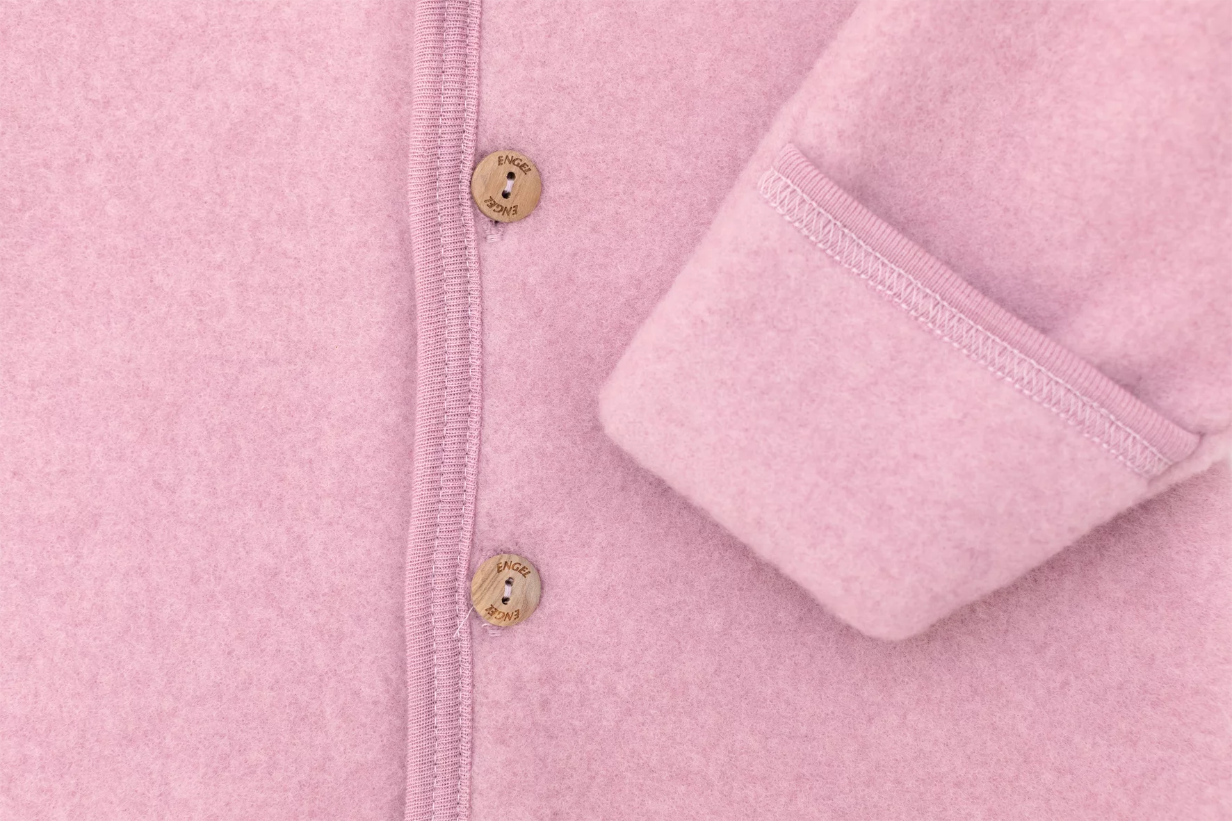 Engel Natur - 100% wol-fleece overall onesie - Rosewood