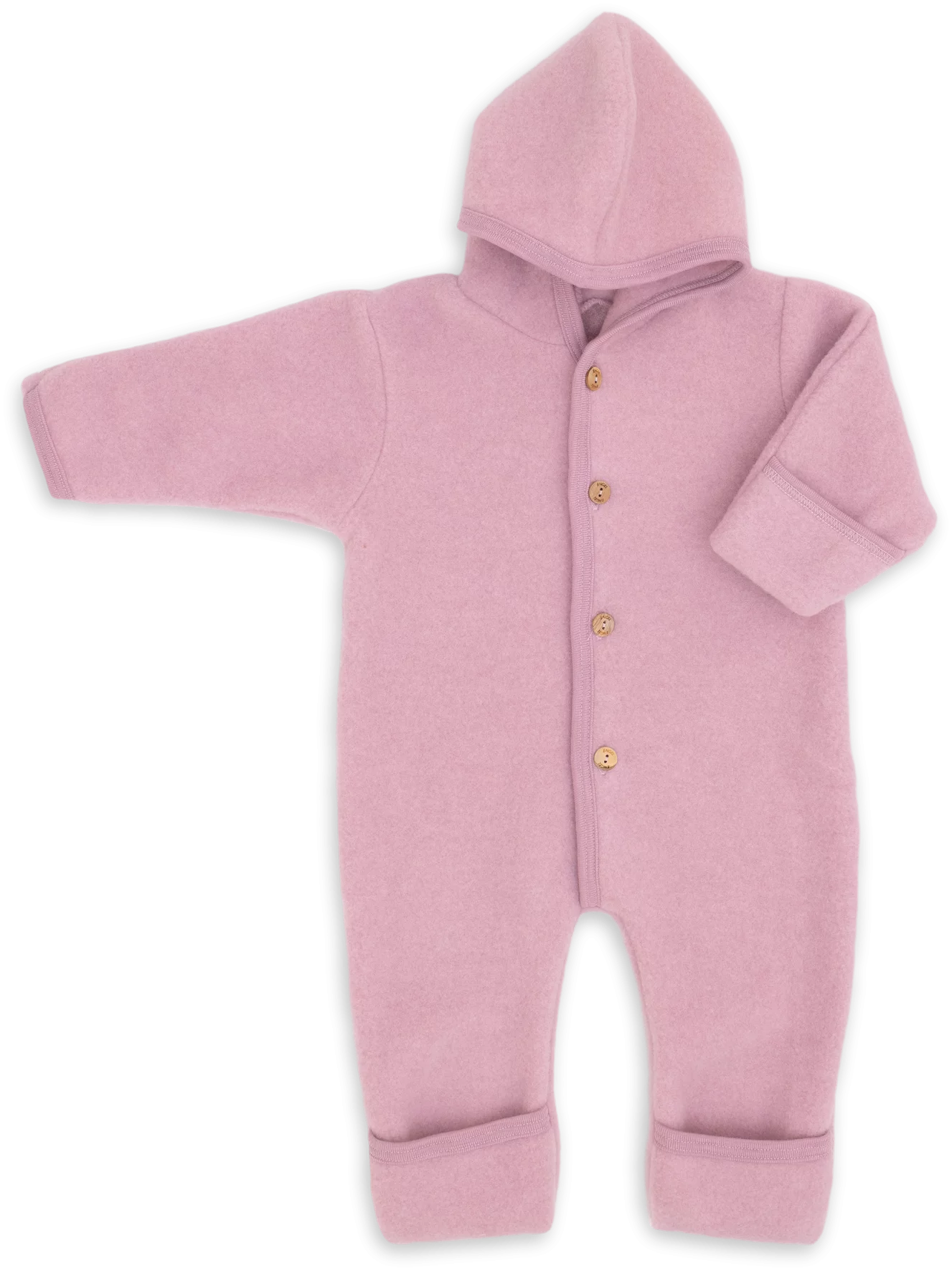 Engel Natur - 100% wol-fleece overall onesie - Rosewood