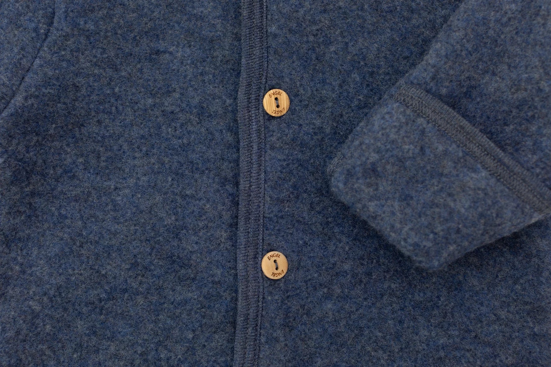 Engel Natur - 100% wol-fleece overall onesie - Blauw
