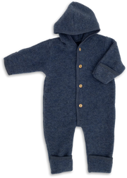 Engel Natur - 100% wol-fleece overall onesie - Blauw