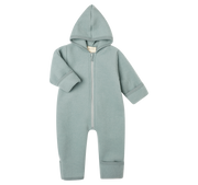 Engel Natur - Bio merino wol onesie met rits - Bergblauw