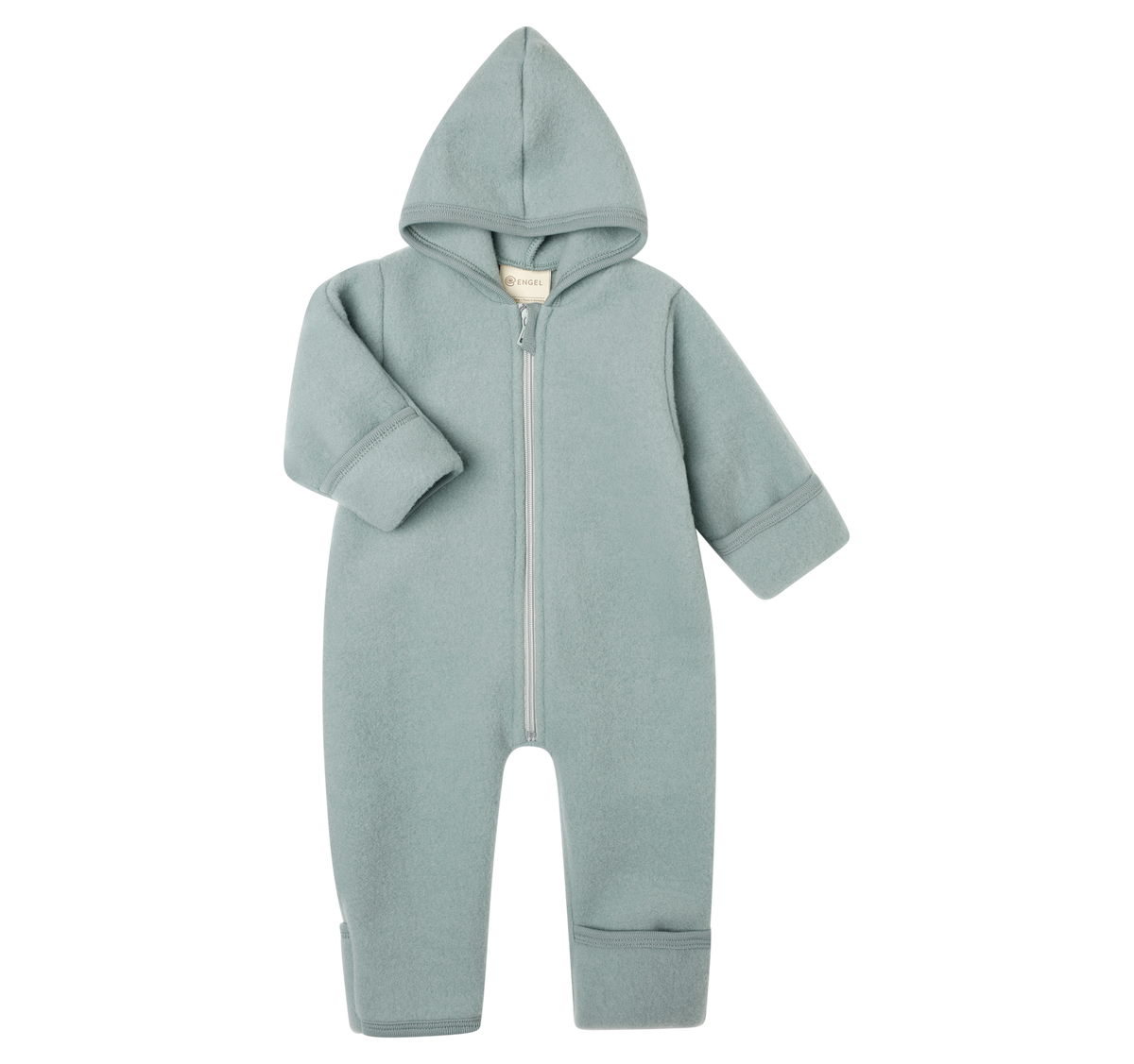 Engel Natur - Bio merino wol onesie met rits - Bergblauw