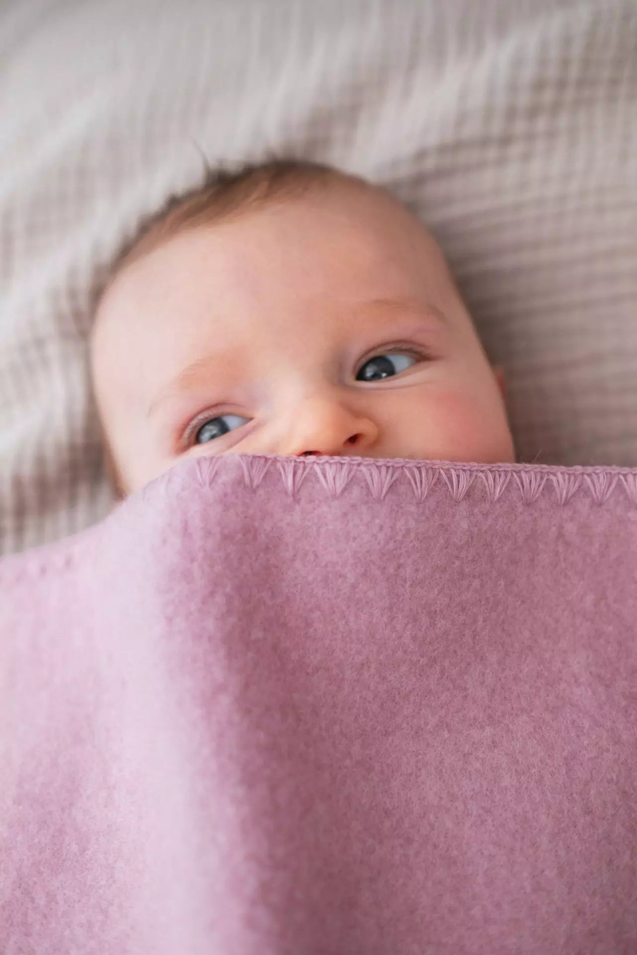 Engel Natur - 100% wol-fleece deken 80x100cm - Rosewood