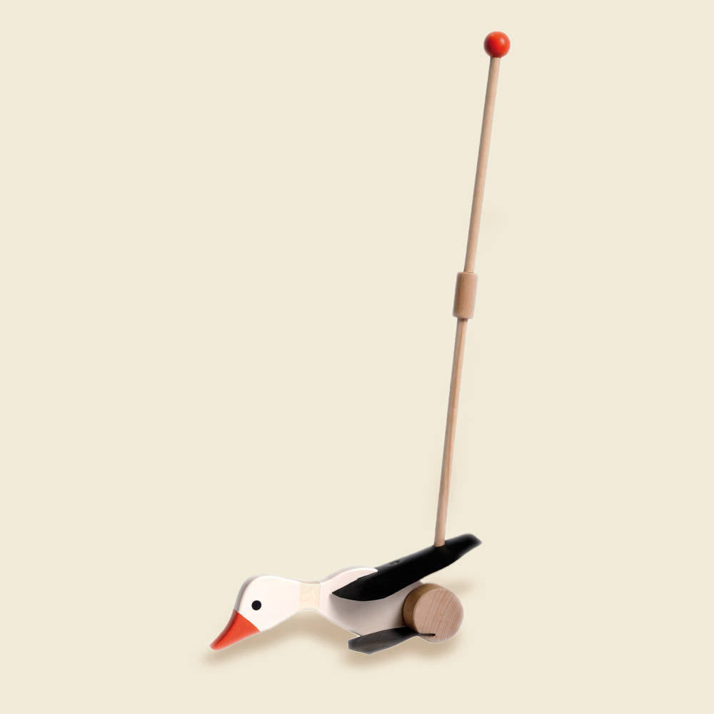 Egmont Toys - Duwfiguur gans van hout