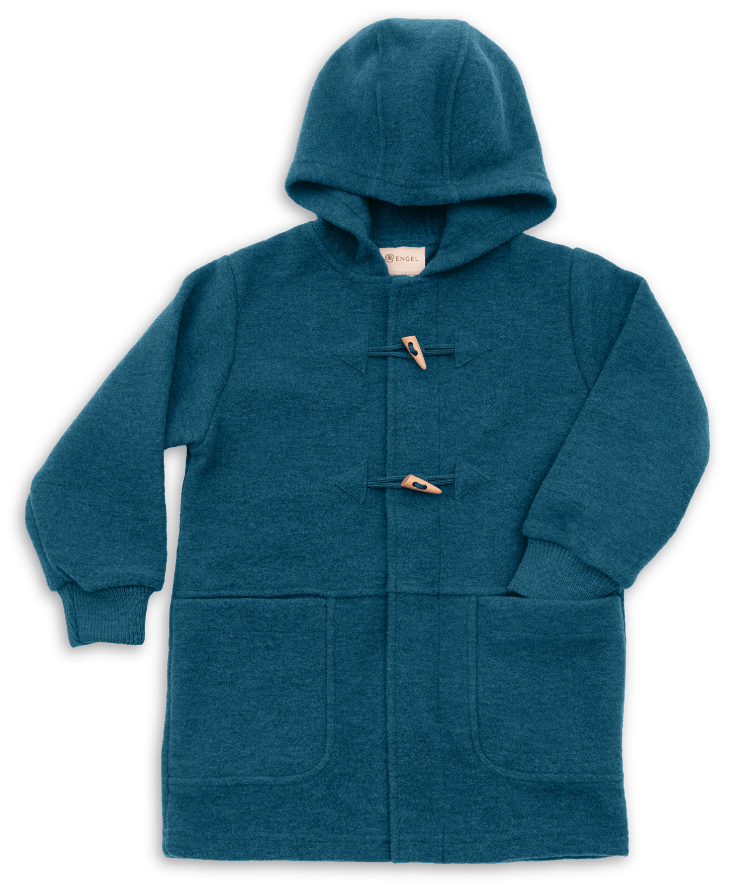 Engel Natur - Wol Kinder Mantel - Pacifisch Blauw Mélange