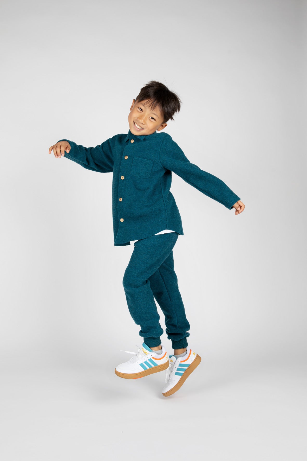 Engel Natur - Wol Kinder Broek - Pacifisch Blauw Mélange