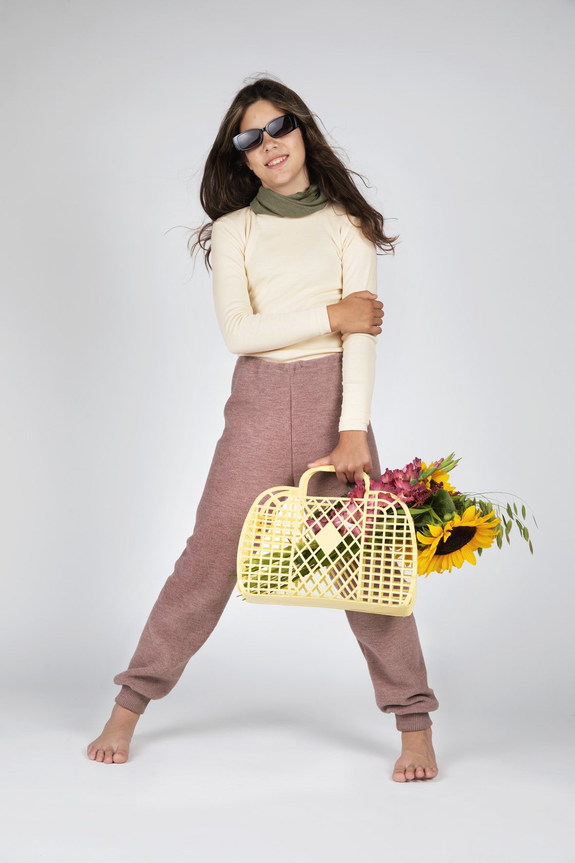 Engel Natur - Wol Kinder Broek - Roze Mélange