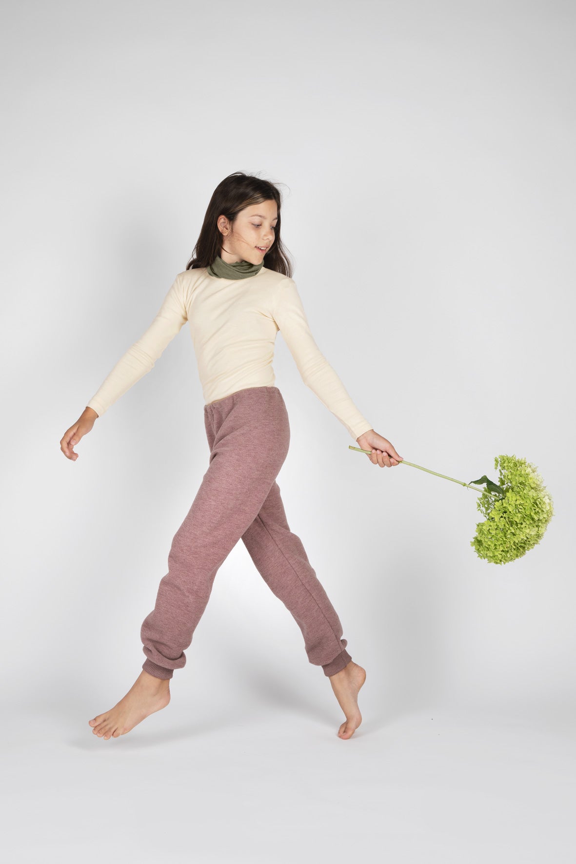 Engel Natur - Wol Kinder Broek - Roze Mélange