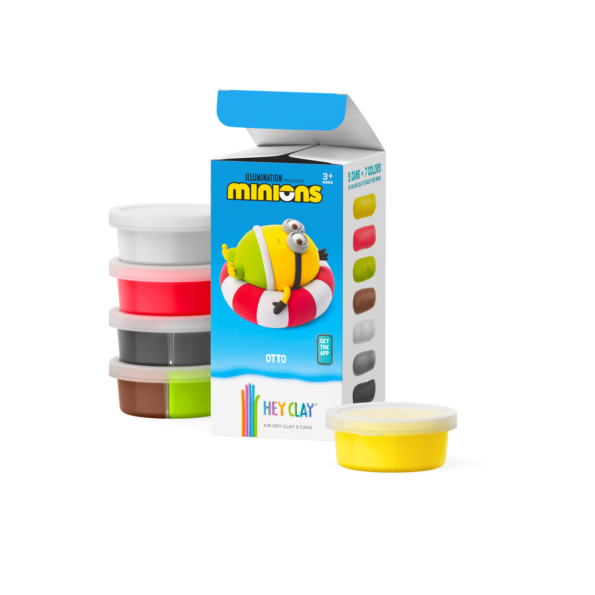 Hey Clay - Minions Otto (5 potjes) - Limited Edition interactieve boetseerkleiset