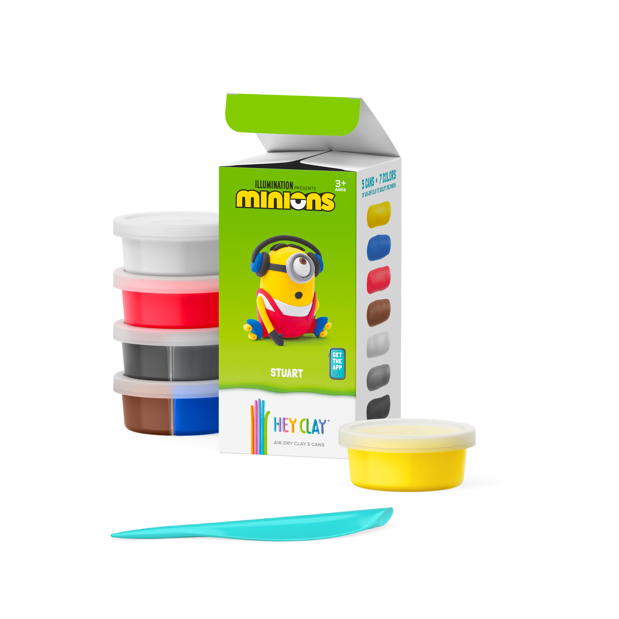 Hey Clay - Minions Stuart (5 potjes) - Limited Edition interactieve boetseerkleiset