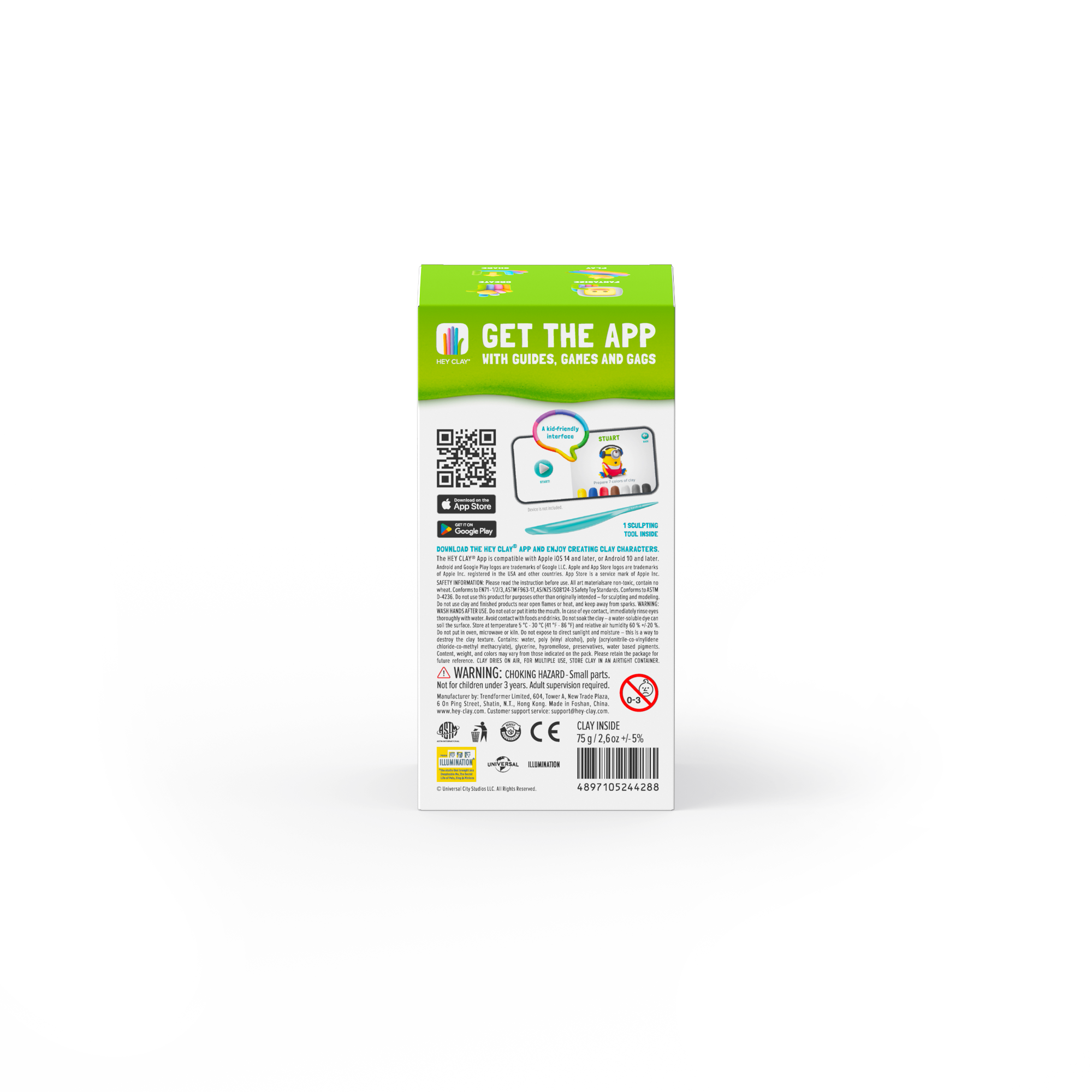 Hey Clay - Minions Stuart (5 potjes) - Limited Edition interactieve boetseerkleiset