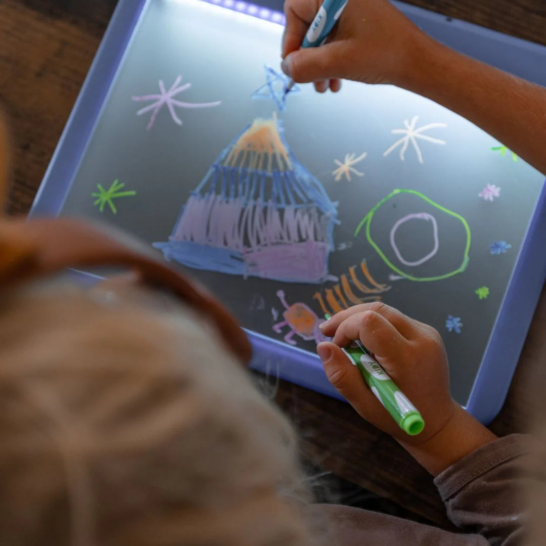 Kidywolf - Kidydraw-pro BLUE manga lichtgevende tekentablet + 4 stiften