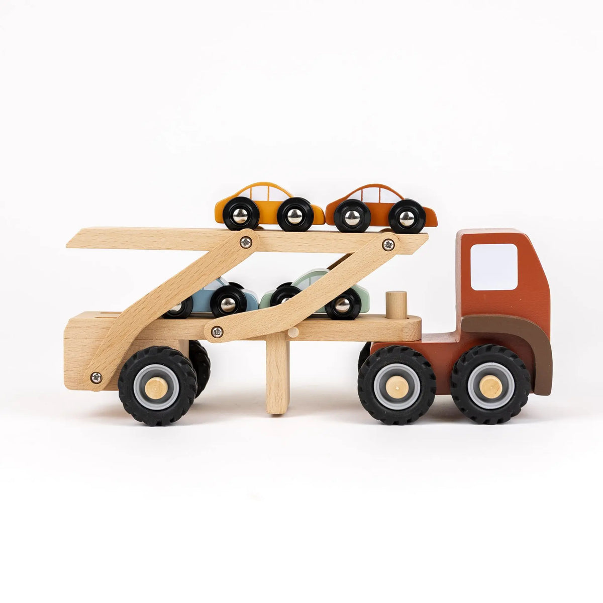 Egmont Toys - Houten autotransporter met 4 auto's