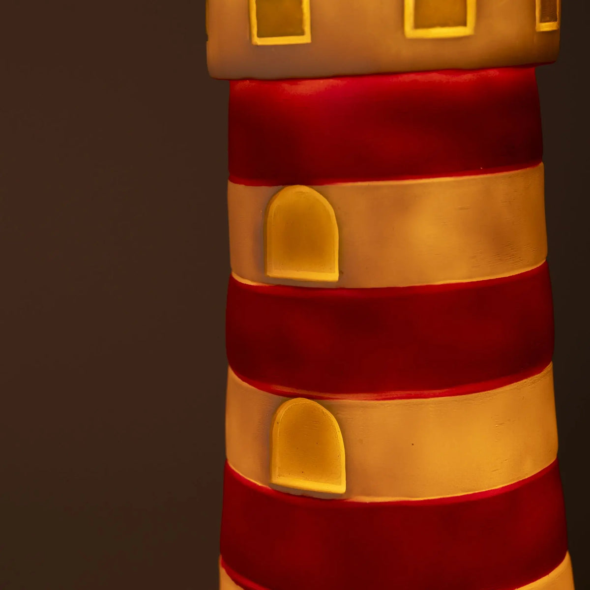 Egmont Toys - Lamp Vuurtoren Rood-Wit 17 x 35 cm - Heico