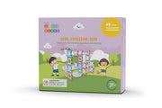 Gladi Tiles knikkerbaan Pastel 60 stuks verpakking
