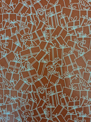 Cadeauzakjes - 200 papieren zakjes - 25 x 17,5 cm - bruin met pietjes, sint en pakjes in het wit