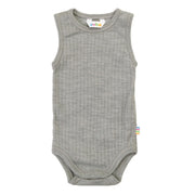 Joha - Wol Romper zonder Mouwen - Lichtgrijs Mélange