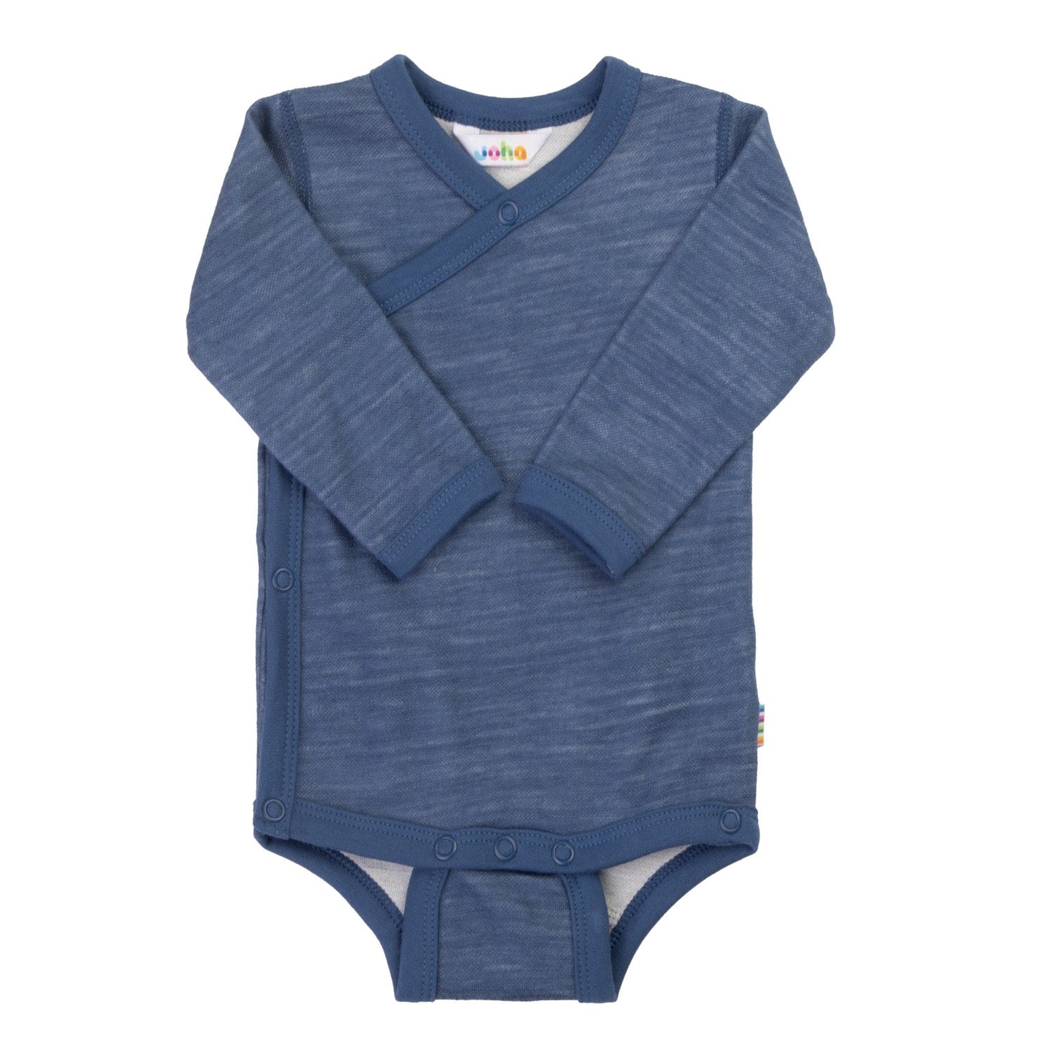 Joha - Wol/Bamboe Wikkelromper - Donkerblauw