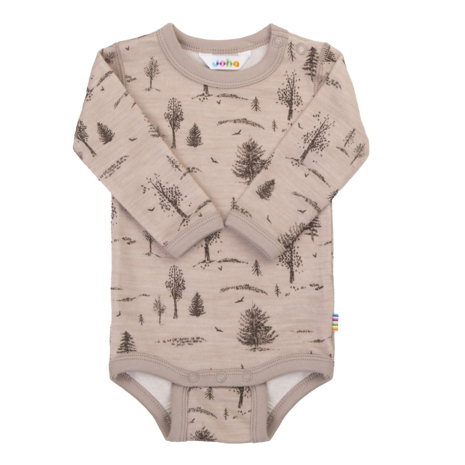Joha - Wol/Bamboe Romper Lange Mouwen - Beige