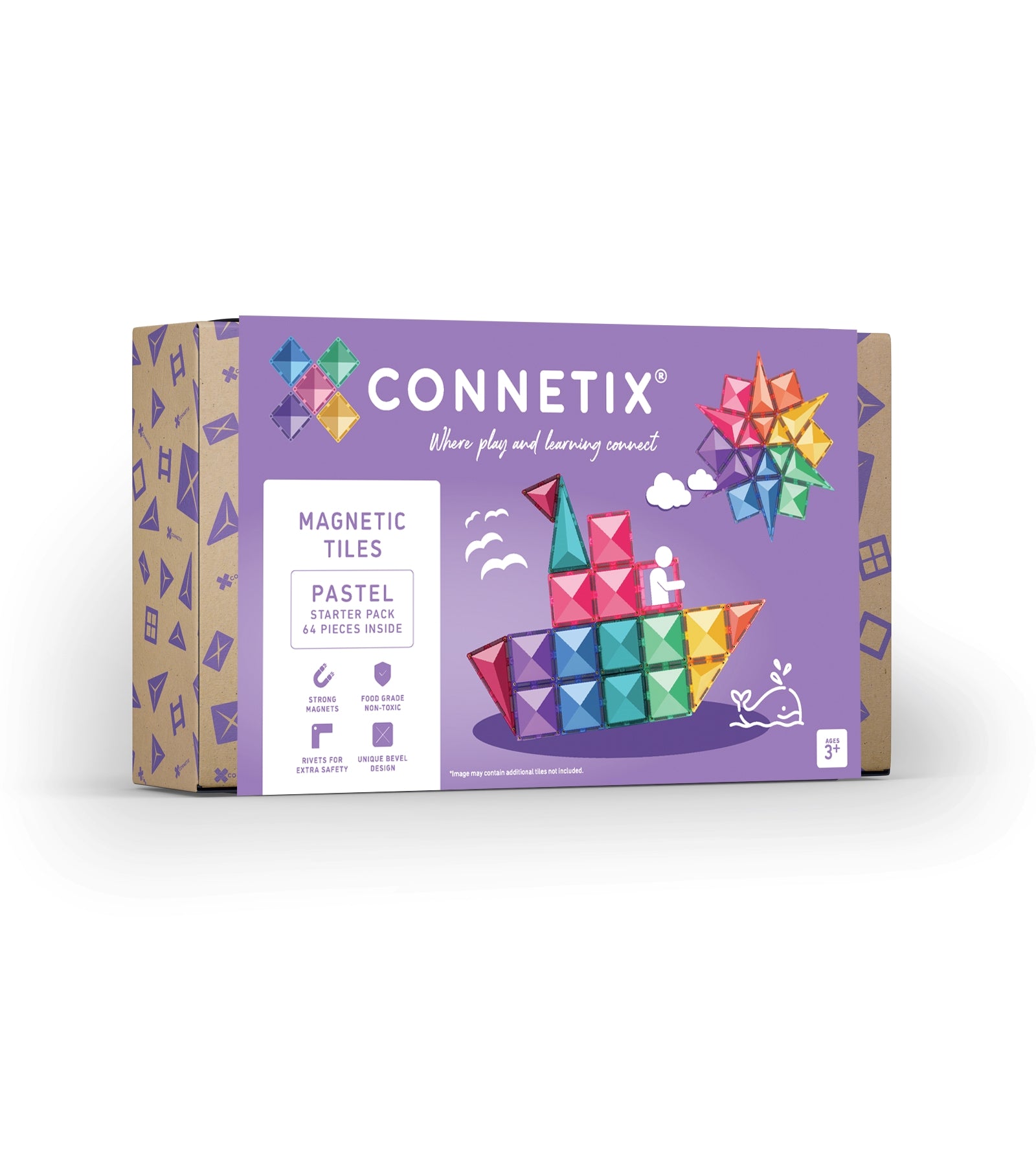 CONNETIX - Pastel Starter Pack 64 stuks - magnetisch constructiespeelgoed
