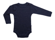 Joha - Wol/Zijde Romper Lange Mouwen - Marineblauw