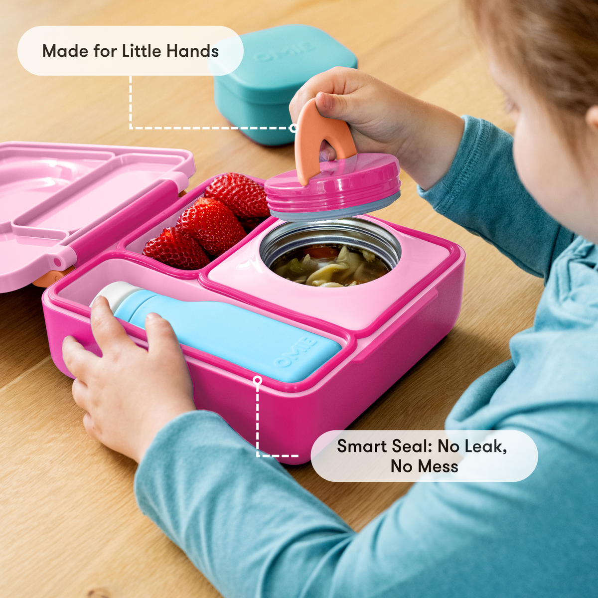 OmieBox Pixie Pink van bovenaf