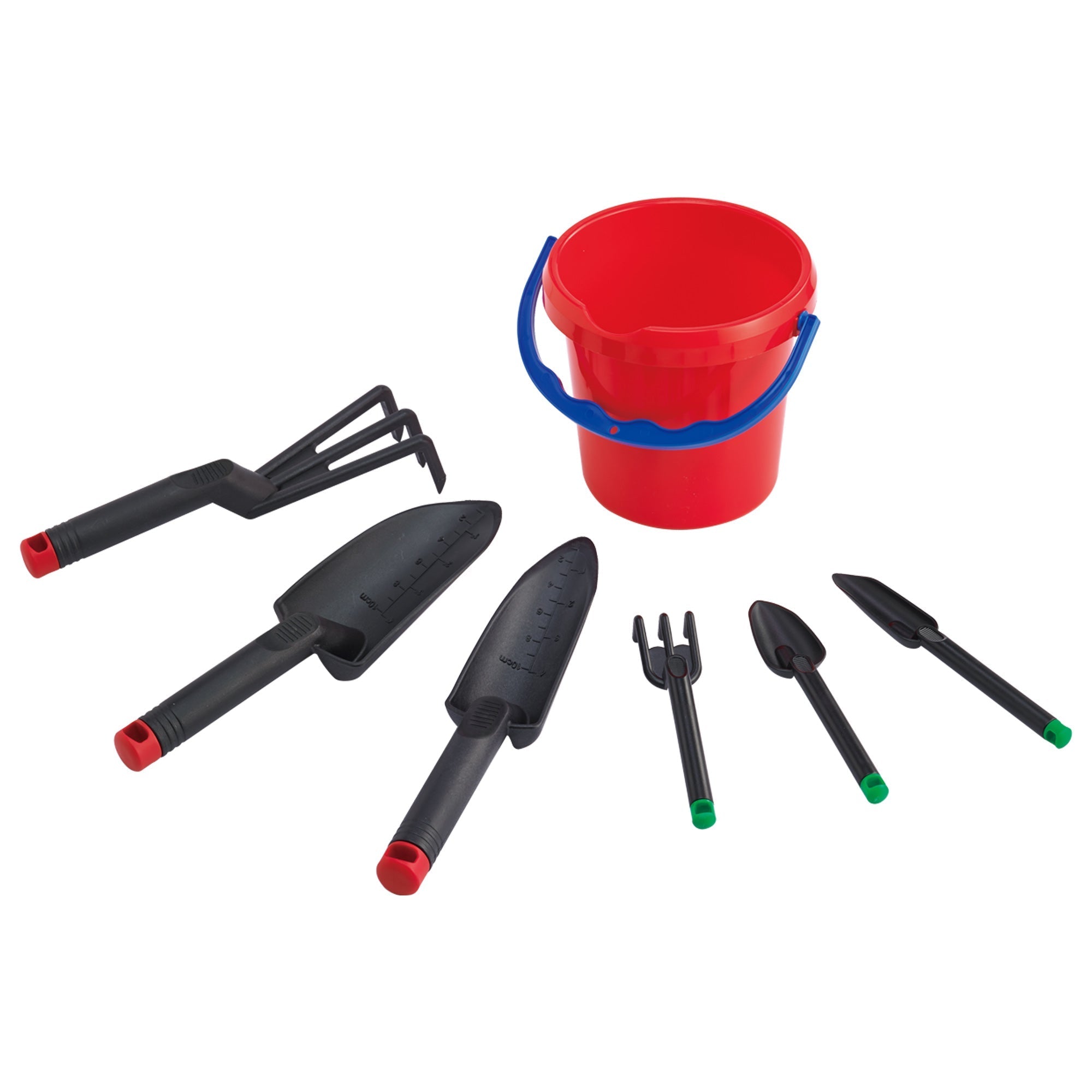Edx Education - Tuingereedschap Set - 7 Stuks met Emmer
