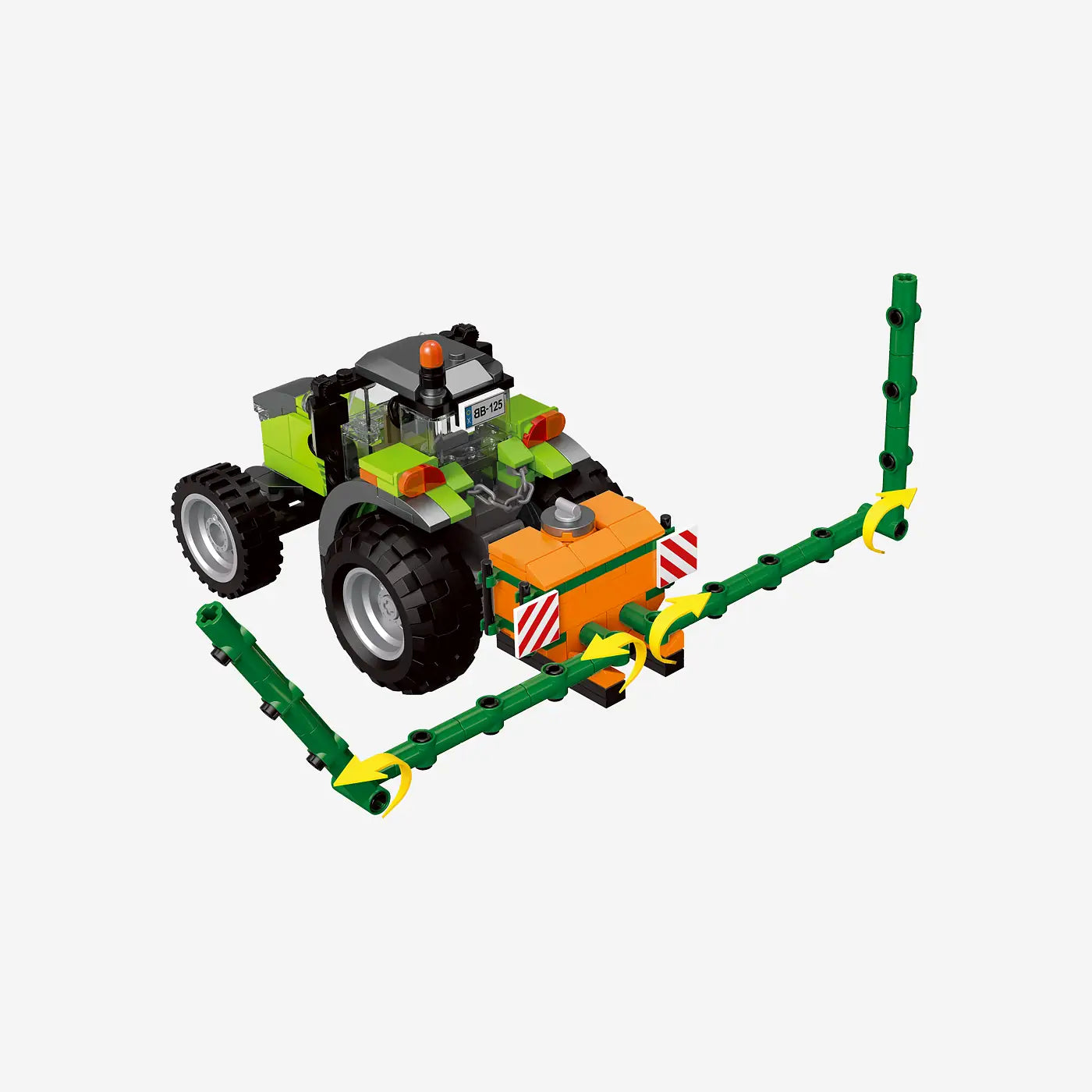 BlueBrixx - Grote Tractor met gereedschap (692 bouwstenen) 6+ jaar - bouwset