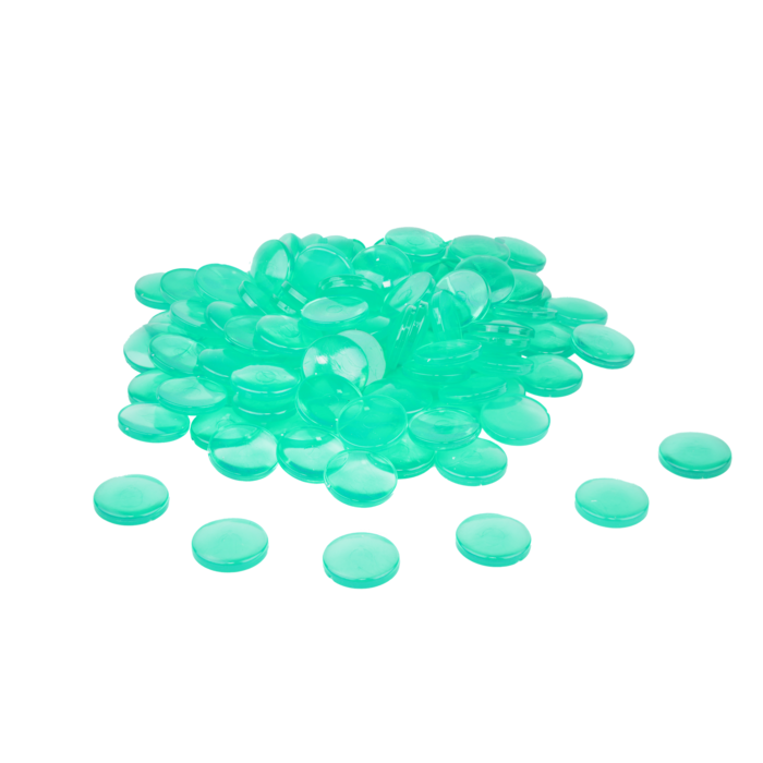 Wissner - 100 transparante dreuzelstenen - groen