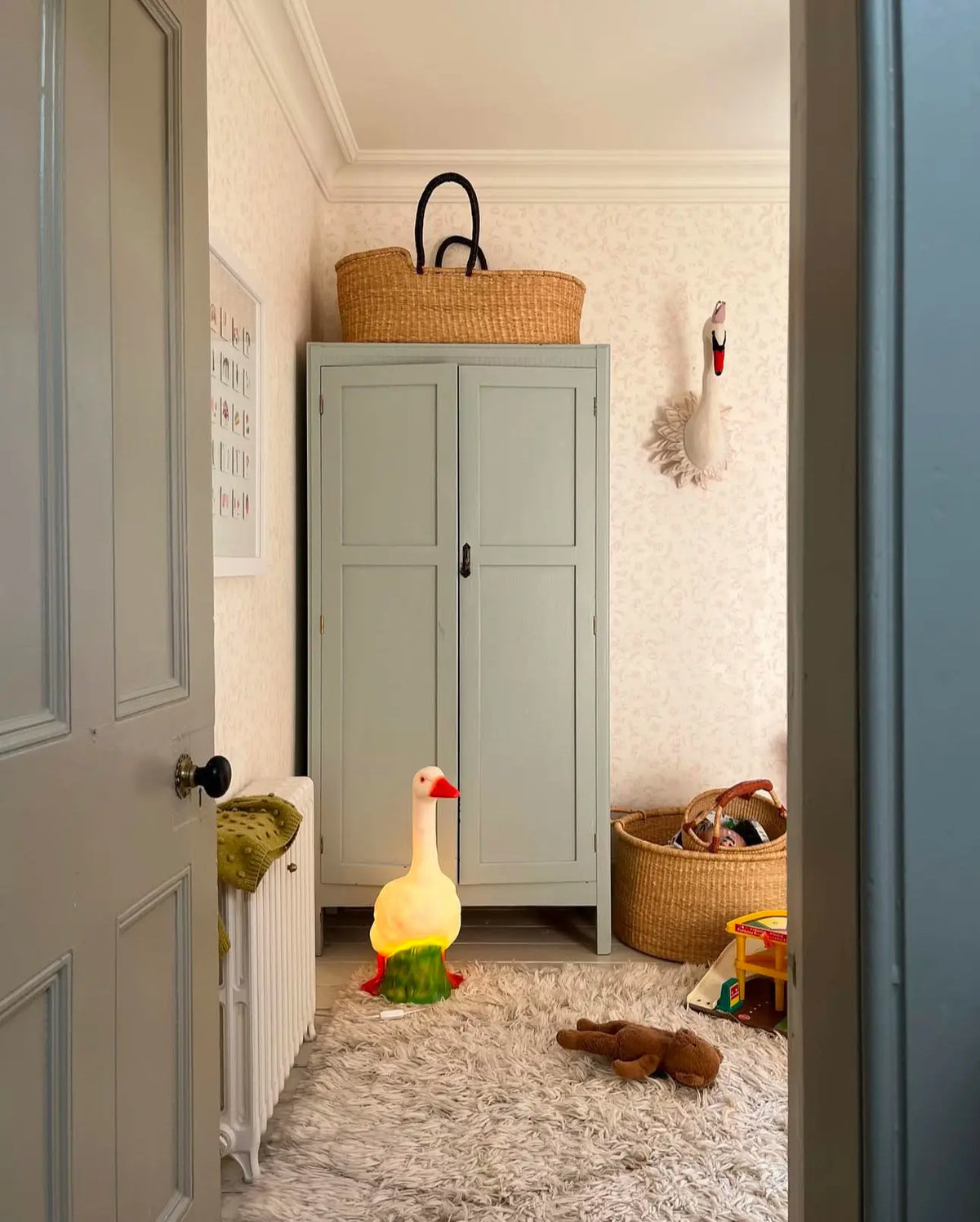 Egmont Toys - Lamp Eend Staand Wit 29 cm - Heico