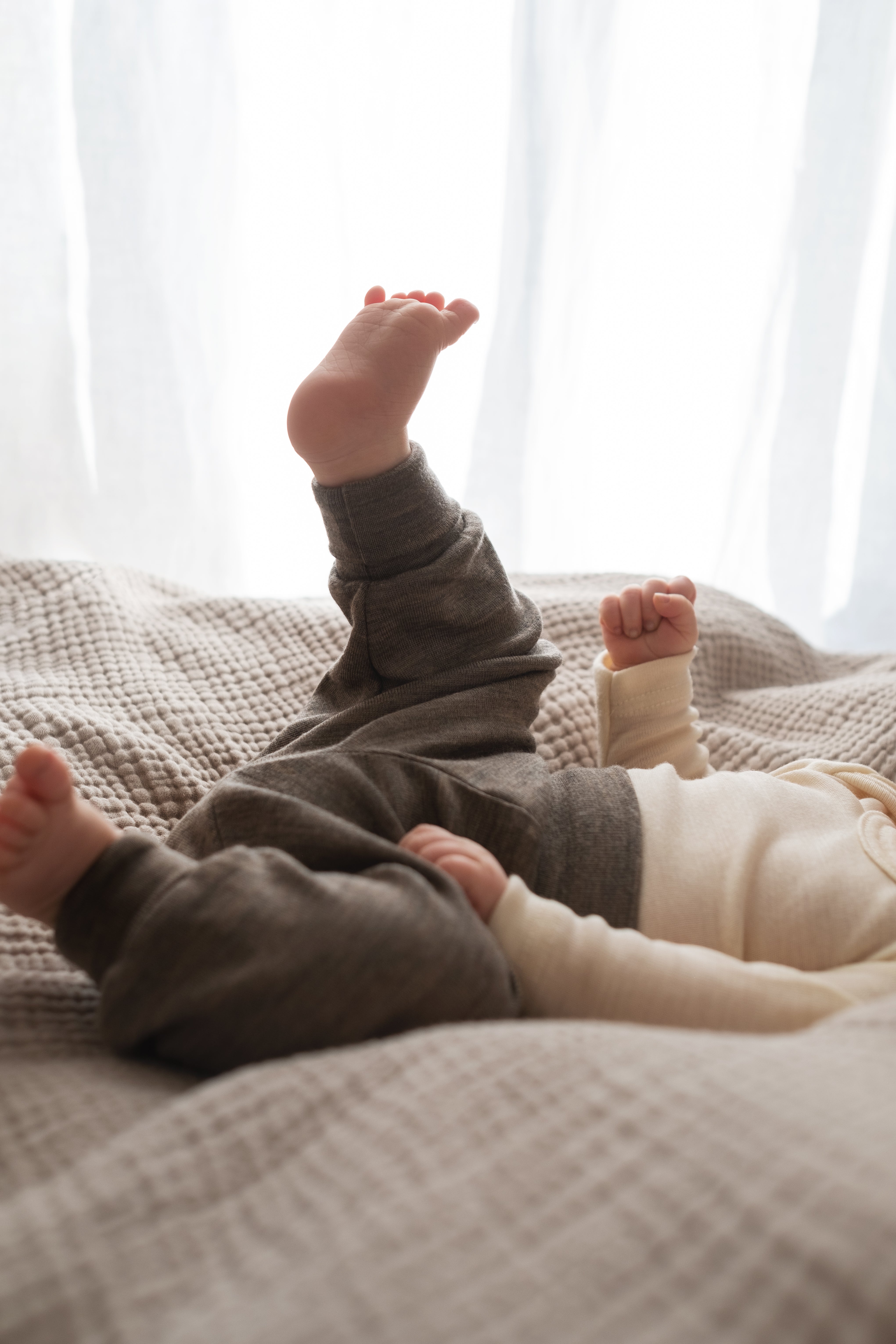 Engel Natur - Wol/Zijde Baby Broekje met Navelbandje - Walnoot