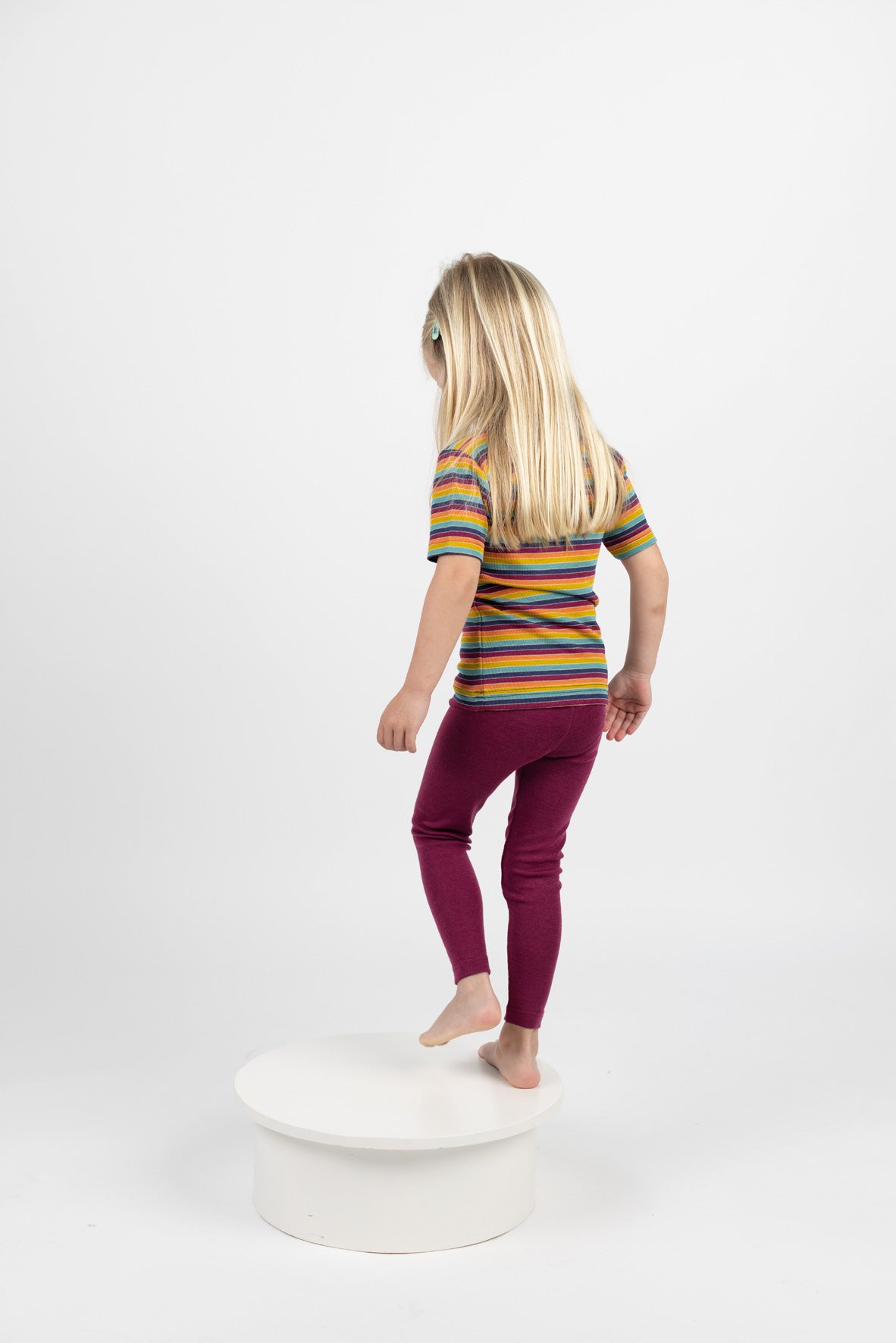 Engel Natur - Wol/Zijde Kinder Legging - Orchidee
