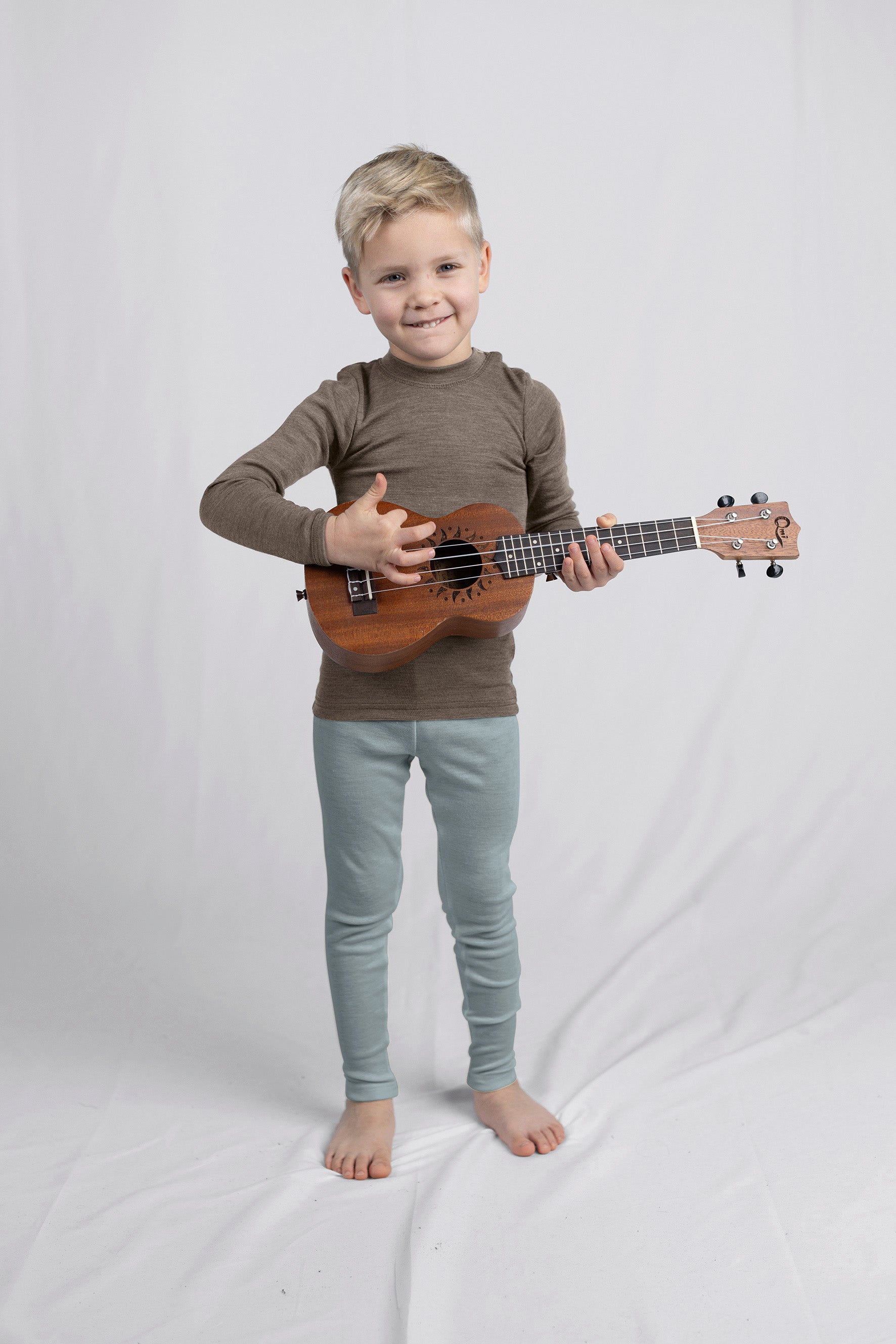 Engel Natur - Wol/Zijde Kinder Legging - Bergblauw