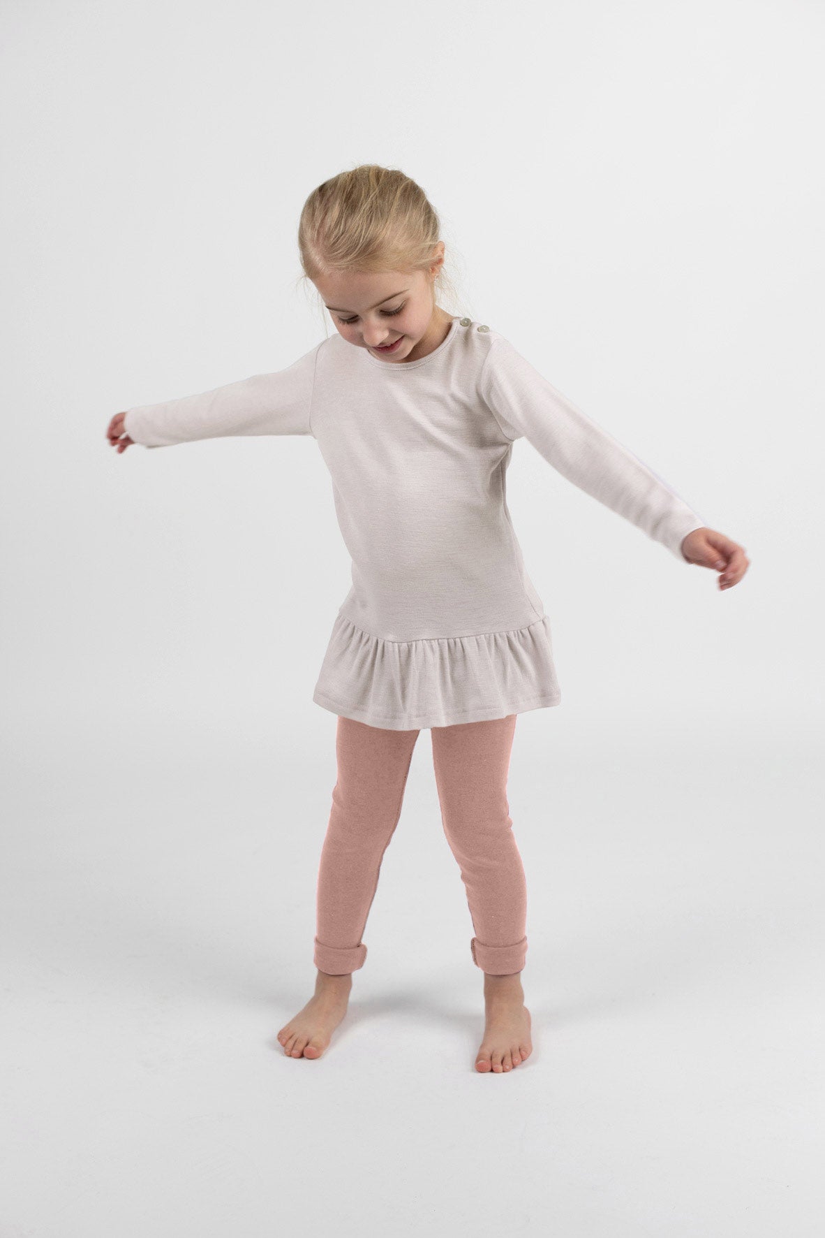 Engel Natur - Wol/Zijde Kinder Legging - Oudroze