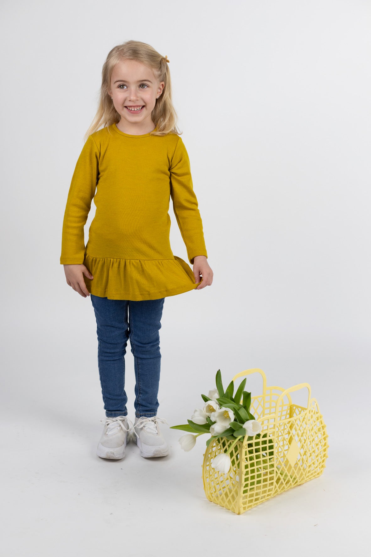 Engel Natur - Wol/Zijde Baby Tunika - Saffraan