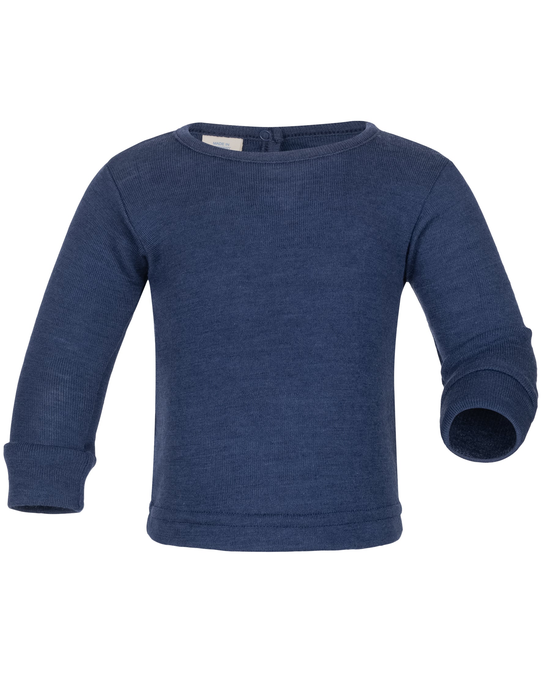 Engel Natur - Wol/Zijde Baby Shirt Lange Mouw - Marine