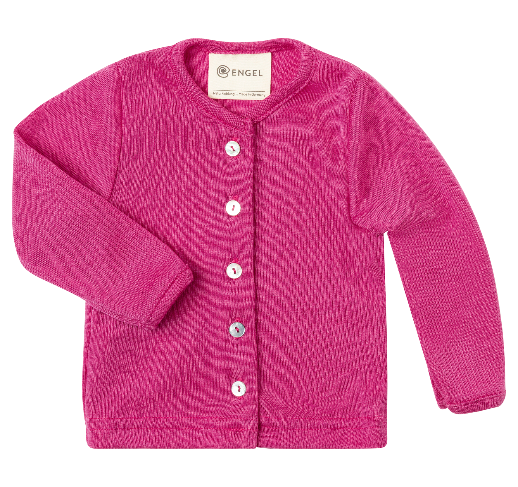 Engel Natur - Wol/Zijde Baby Vestje - Framboos