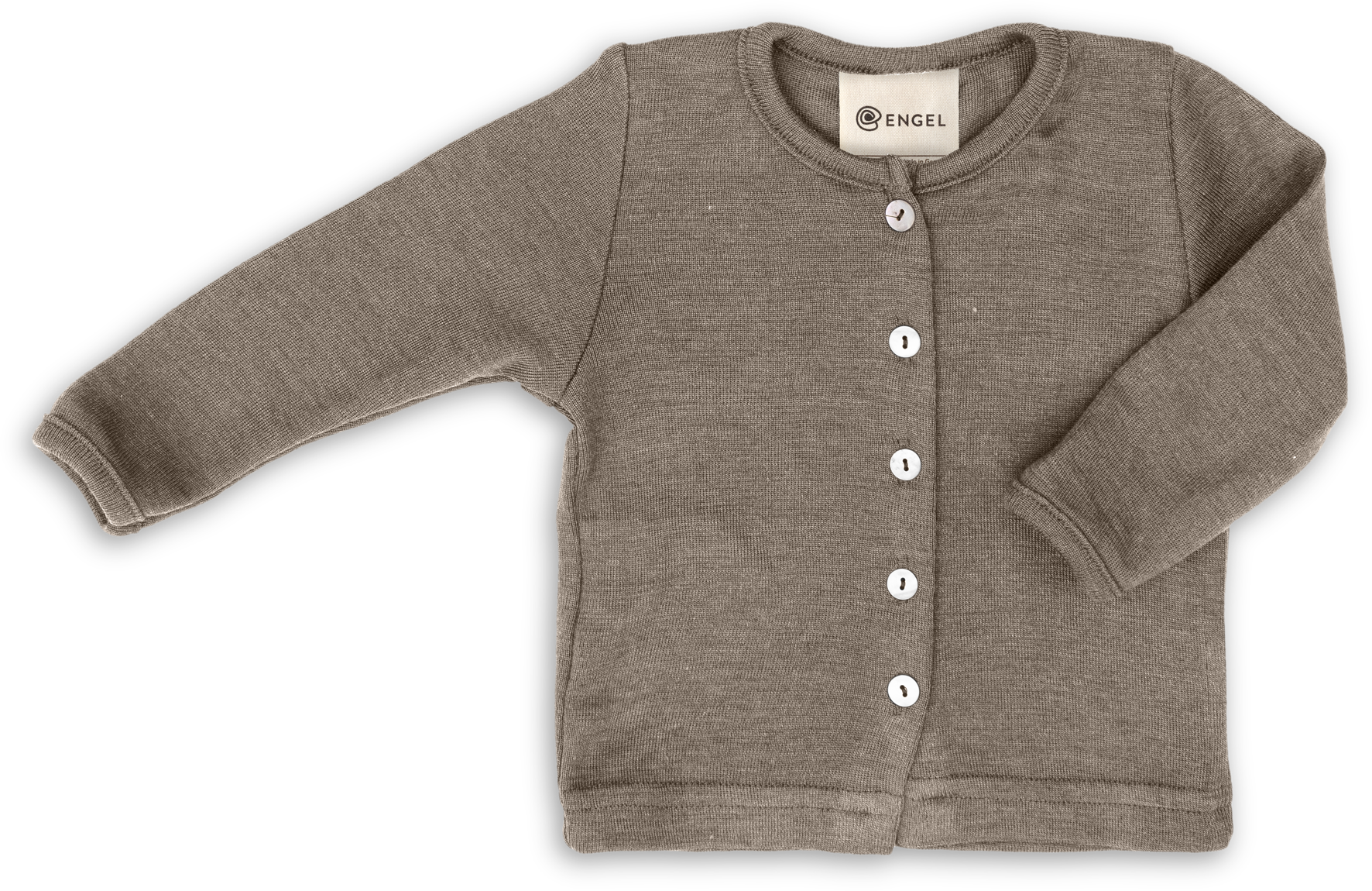 Engel Natur - Wol/Zijde Baby Vestje - Walnoot