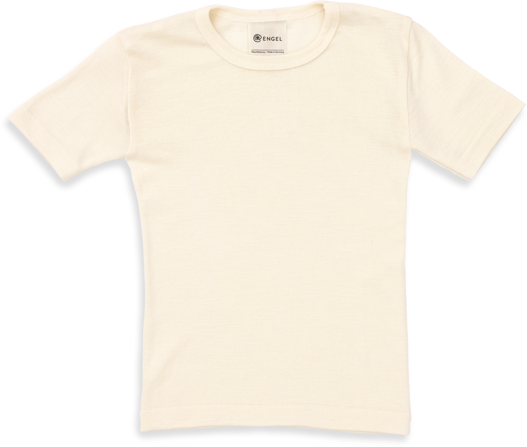 Engel Natur - Wol/Zijde Kinder Shirt Korte Mouw - Naturel