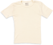 Engel Natur - Wol/Zijde Kinder Shirt Korte Mouw - Naturel