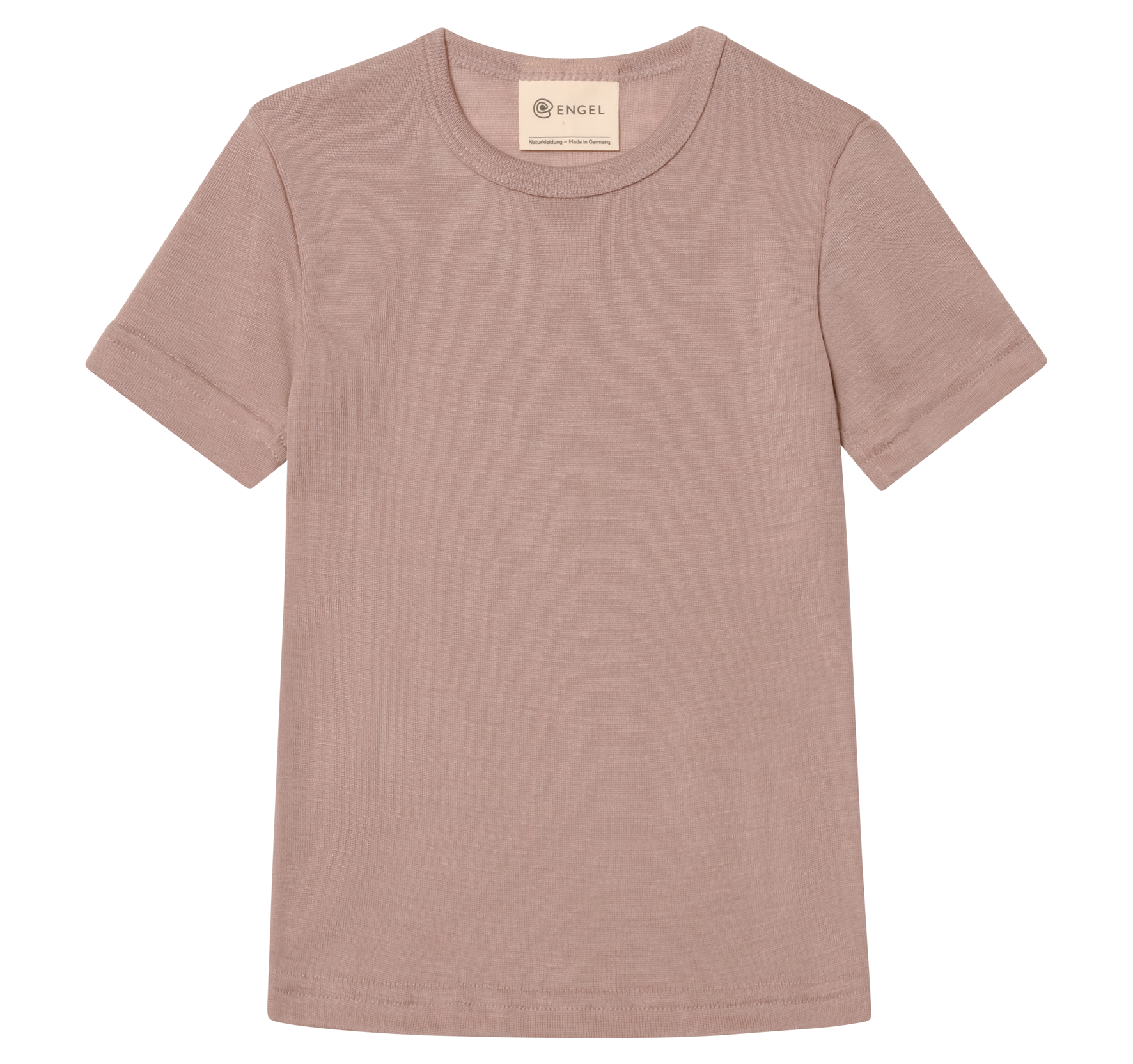 Engel Natur - Wol/Zijde Kinder Shirt Korte Mouw - Oudroze