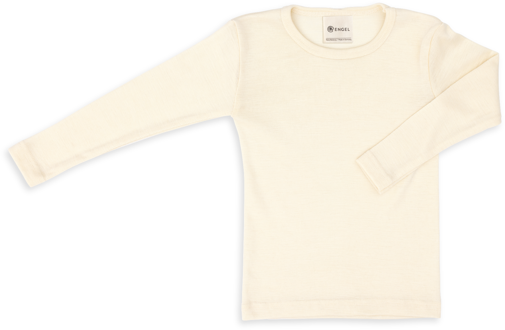 Engel Natur - Wol/Zijde Kinder Shirt Lange Mouw - Naturel
